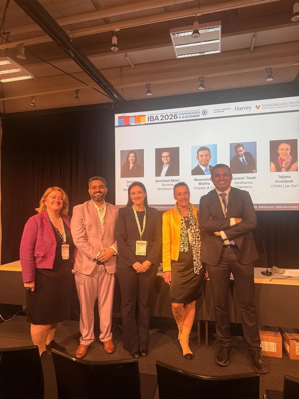 Somesh Tiwari, Managing Partner at Vardharma Law, speaks on the panel “Mind of the Machine: Who Pays When AI Goes Wrong?” at the IBA Copenhagen 2026 Conference